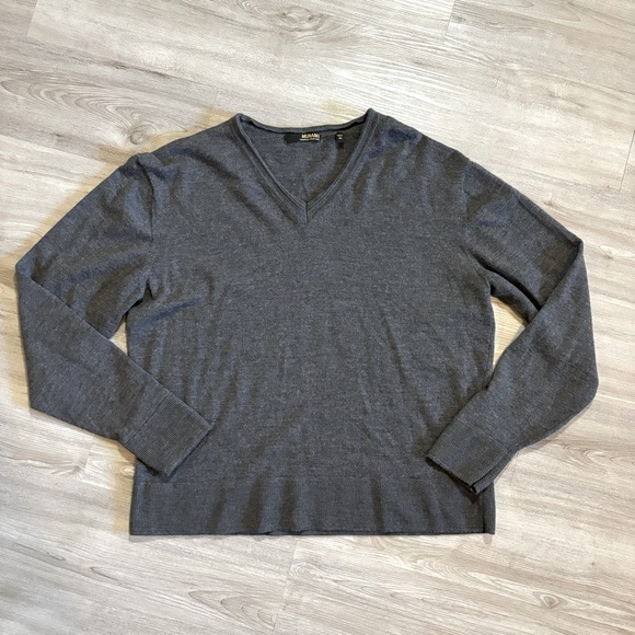 MURANO Luxurious Italian Yarn MERINO WOOL Pullover Size XL Gray Grey Long sleeve - Picture 1 of 9